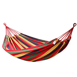 Hamaca para Camping Hammock Arco Iris Tejido Hamaca Niño Interior Doble Hamaca Engrosada De Tela De Lona Duradera con Bolsa De Transporte Patio Balcón precio