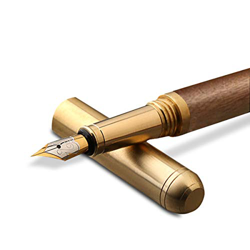 MARSACE Pluma Estilográfica Pluma Fuente de Madera Hecho a Mano Fountain Pen Escribiendo Cómodo Regalo para Hombres Mujeres Palosanto Amarillo A en oferta