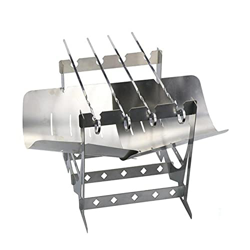 MARSPOWER Parrilla de Barbacoa, Barbacoa de Acero Inoxidable al Aire Libre, Parrilla de leña, Estufa, Cocina de Picnic para Acampar con Accesorios de  características