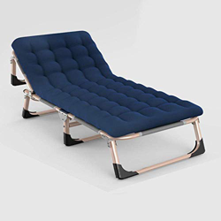 HUAXUE Plegable reclinable, Trabajo Pesado Cero Gravedad reclinable, tumbonas, Patio jardín sillas Plegables, tumbonas-Gris (Color : Navy+Pearl Cotton características