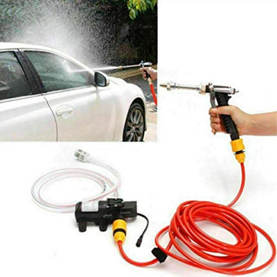 MASO Lavadora portátil de alta presión de 12 V, kit de bomba de lavado de agua eléctrica para coche, hogar, jardín, lavado