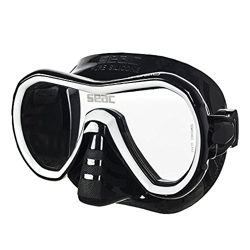 Seac Giglio MD, Máscara a lente única para Buceo y Snorkeling, Unisex niños, negro/blanco, Small precio