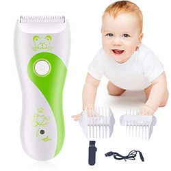 Maquina Cortar Pelo para Bebe, Eléctrico Clipper, Cortapelos Eléctricos para Bebés USB Recargable Impermeable Súper Silencioso Inalámbrico Kit 4 Prote precio