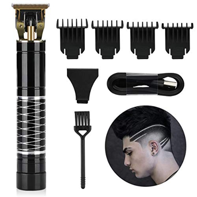 Máquina Cortapelo Hombres Recortadora Eléctrica Recortadora de Cabello para Hombres con batería recargable de 1200 mAh,4 peines guía,Carga USB