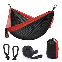 Hamaca para Camping Hammock Hamaca De Acampada Doble Y única Hamaca Portátil Con Correas De árboles Lightweight Nylon Parachuco Hamacas Para Interior  en oferta