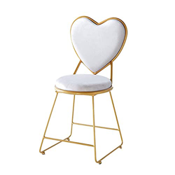 Silla De Tocador Silla De Maquillaje Silla De Tocador Silla En Forma De Corazón Taburete De Terciopelo Silla con Patas De Acero Macizo Sillas De Tocad en oferta