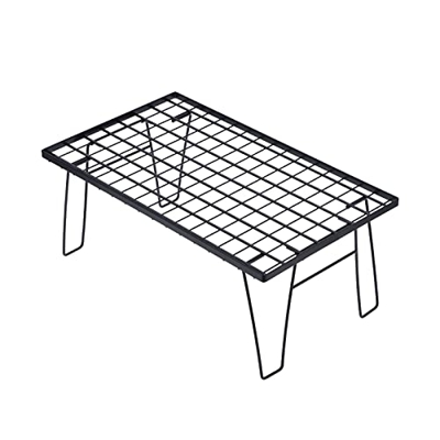 SALUTUY Parrilla De Barbacoa, Parrilla De Carbón, Soporte Plegable De Acero Inoxidable 304 Confiable para Patio Trasero para Patio para Acampar