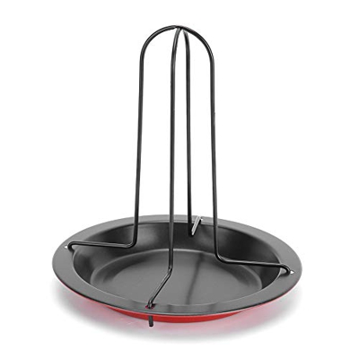 Gugxiom Soporte para Asador De Pollo, Soporte De Pollo Vertical para Pollo, Acero Al Carbono para Horno De Parrilla