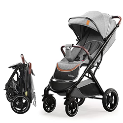 Silla de paseo ligera, Belecoo Carrito Bebé, Cochecito 0 Meses a 15 kg Ligero, Compacto, Plegable, Reclinable con Posición para Dormir, Cierre Automát en oferta