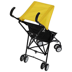 Safety 1st Crazy Peps, Silla de paseo ligera con capota de diseño, Plegable y compacta, color Yellow triangle, unisex características