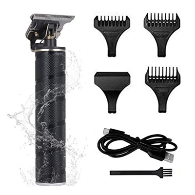 Anself Cortapelos Hombre, Maquinilla Cortar Pelo Impermeable Profesional con Carga USB Adecuada para el Hogar y la Peluquería (Negro)