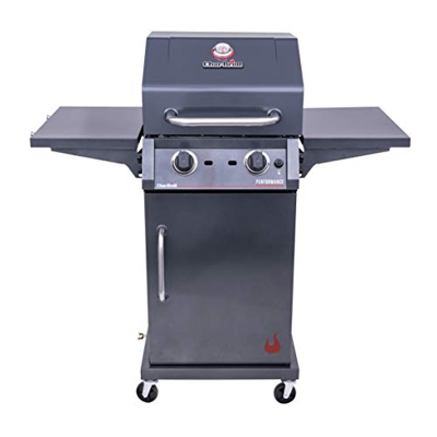 Char-Broil 463655621 Performance TRU-Infrared - Parrilla de gas propano líquido con 2 quemadores, color gris metálico