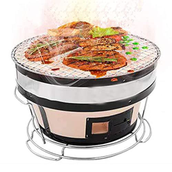 ROM Mini Parrilla de carbón - Estufa de cerámica Redonda de carbón de Estilo japonés Parrilla de Mesa Parrilla de Mesa Parrilla portátil al Aire Libre en oferta