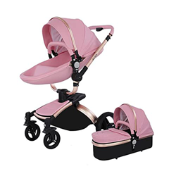 Sillas de paseo Cochecito de bebé 2 en 1 Triciclo Baby Walker Cochecito de alto paisaje Cochecitos plegables Carrito de bebé para bebé 0-36 meses (Ros precio