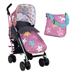 Cosatto Silla de paseo Supa 2 – Cochecito ligero desde el nacimiento hasta 25 kg, plegable compacta, saco y cambiador – Happy Hush Star características