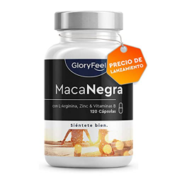 Maca Negra Pura 27.000mg + L-Arginina + Vitaminas + Zinc - Maca Andina Peruana Altamente concentrada 20:1 - Energía - Reduce Cansancio Y Fatiga - Para en oferta