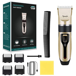 Cortapelos para hombres, kit de corte de cabello, recortador de barba eléctrico recargable, afeitadora de barba inalámbrica para perros, mascotas, beb características