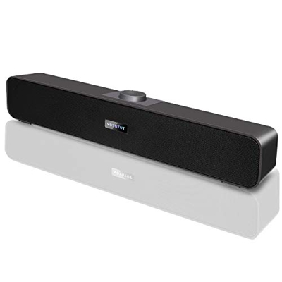 Altavoces USB, Mini Barra de Sonido 3w*2 Alimentado, Potente Estéreo, 3,5mm Jack Altavoces para Ordenador, PC de Escritorio, Portátil, Móvil, Tabletas