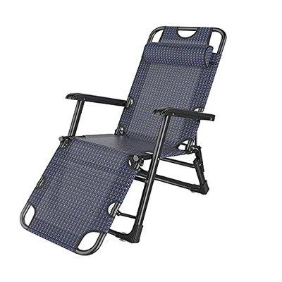 MAZ Silla de Gravedad Cero Sillas de Camping Reclinable para Adultos para Adultos Sillón Patio Chaise para Interiores Y Exteriores/Azul