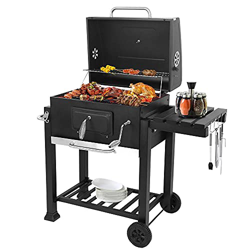 Beylore Parrilla de barbacoa, parrilla de carbón con cubierta, perfecta para jardines, exteriores, senderismo, picnic, camping negro precio