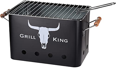 Galvog® Parrilla de carbón de mesa | Parrilla portátil rectangular | Barbacoa al aire libre