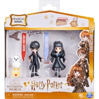 Magical Minis Harry Potter and Cho Chang Friendship Set con figuras coleccionables y criatura, Muñecos