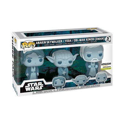 Funko 55624 POP Star Wars ATG- 3PK Force Ghost(GW) , Amazon Exclusive