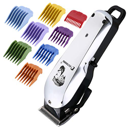 BESTBOMG Cortapelos Hombre, Maquina Cortar Pelo Profesional, Barbero Electrico Cortador Pelo Recargable con Batería de Iones de Litio de 2000 mAh, 8 P características