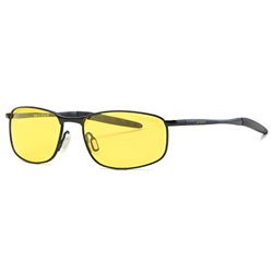 kimorn Polarizado Gafas de sol Hombre Retro Rectangulares metal Marco K0535 (Negro&Amarillo) precio