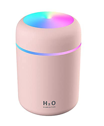 Adsera Humidificador Portátil Mini de 300 ml, silencioso ideal para hogar,coche u oficina,con luz relajante (Rosa) características