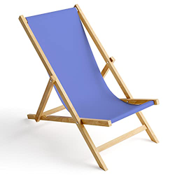 Ferocity Tumbona de Madera Plegable, Silla de Playa con Funda Intercambiable, diseño Azul 1 [119] características