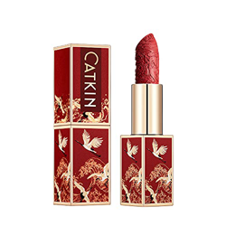 Pintalabios mate CATKIN, lápiz labial rojo, lápiz labial de larga duración, maquillaje de labios, hidratante, suave, color de labios de alto impacto ( en oferta