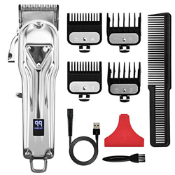 Cosyonall - Cortapelos inalámbrico recargable eléctrico para barba, para hombres, mujeres, niños, peluquería, kit de corte de pelo, corte de pelo con  características