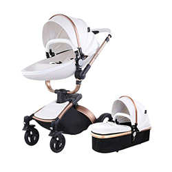 Sillas de paseo Cochecito de bebé 2 en 1 Triciclo Baby Walker Cochecito de alto paisaje Cochecitos plegables Carrito de bebé para bebé 0-36 meses (Bla precio