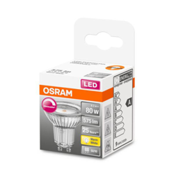 OSRAM reflector LED vidrio GU10 7,9W 927 120° dim precio