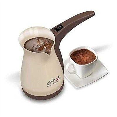 Sinbo SCM-2928 - Cafetera (Independiente, Cafetera turca, 0,4 L, De café molido, 1000 W, Blanco, Amarillo)