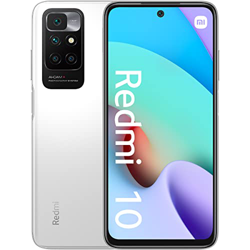 Xiaomi Redmi 10 - Smartphone 4+128 GB, 6,5" FHD+ 90 Hz DotDisplay, MediaTek Helio G88, 50MP cámara cuádruple con IA, 5000 mAh, Blanco (Versión ES/PT) precio