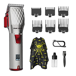 FADE KING Cortapelos Hombre Profesional Máquina Cortar Pelo Lnalámbricos Recortadora de Barba Recargable para Barbero con Pantalla LCD Batería 2500mAh características