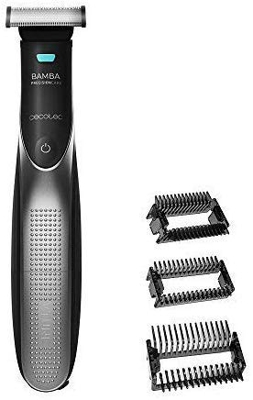 Cecotec Recortador de Barba Multifunción Bamba PrecisionCare 7500 Power Blade. Cuchillas de Acero Inoxidable, Resistente al agua, Batería de Lítio, Au