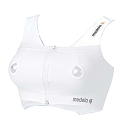 Medela Top Sujetador Extración De Leche Manos Libres, Talla L, Blanco, L (Paquete de 1) Unisex bebé en oferta