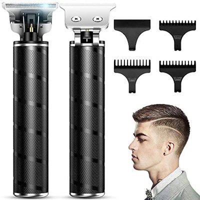 Cortapelos para hombres Pro Outliner con cuchillas en T recargable, 0 mm, con 4 peines guía, para el hogar y la peluquería