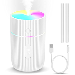 Kweey Humidificador,Mini Humidificadores Aire con Alimentación USB,Función de luz Nocturna y apagado automático,2 modos de niebla y ncionamiento silen precio