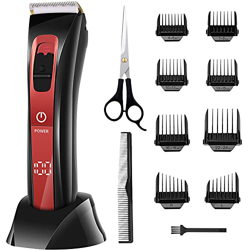 Maquina Cortar Pelo Profesional Cortapelos Hombre Recargable Inalámbrica con Peines 4-24 mm/Derecha/Izquierda Recortador Pelo Barba IPX6 Impermeable K en oferta