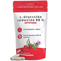 L-GLUTATIÓN reducido al 98% 400mg + Precursores Glutatión (Cardo Mariano, N-Acetyl L Cisteína, Acerola orgánica) | Antioxidante, Antienvejecimiento, b precio