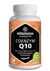 Vitamaze® Coenzima Q10 200 mg por Cápsula Vegano, 120 Cápsulas para 4 Meses, Contiene Ubiquinona, Naturales Antioxidantes de la Mejor Biodisponibilida precio