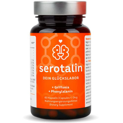 Serotalin® ORIGINAL - Comprimidos de serotonina y dopamina para mejorar el estado de ánimo, alta dosis I 60 cápsulas vegetales con 5HTP de semillas de precio