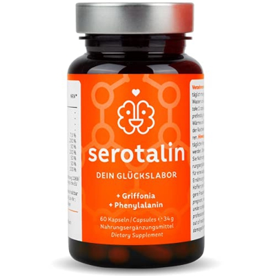 Serotalin® ORIGINAL - Comprimidos de serotonina y dopamina para mejorar el estado de ánimo, alta dosis I 60 cápsulas vegetales con 5HTP de semillas de