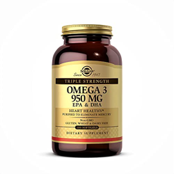 Solgar Omega-3 Triple Concentración, Aceite Concentrado de Pescado de Aguas Frías Aporta EPA y DHA,100 Cáspulas Blandas, Ácidos Grasos características