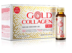 Gold Collagen Forte | El Complemento Antienvejecimiento de Colágeno Líquido| Bebida de colágeno marino con ácido hialurónico, antioxidantes, vitaminas características