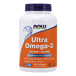 Now Foods, Ultra Omega-3, 500 EPA/250 DHA, 180 Cápsulas, sin gluten precio